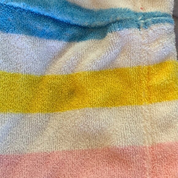 HANNA ANDERSSON Rainbow Stripe Swim Cover Up Girls 10 140 Hooded Terry Beach - Picture 7 of 9